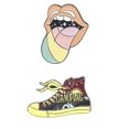 thumbnail image 1 of SET DE PIN SAROSA LENGUA Y TENNIS, 1 of 1