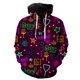 thumbnail image 1 of Sudadera con capucha y cremallera para hombre, de manga larga, con barra luminosa, estilo primaveral, estilo urbano divertido y de gran tamaño, estilo Harajuku con estampado 3D, informal y genial para, 1 of 6