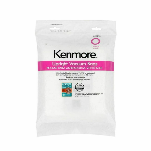 Kenmore 2 Pack Replacement Bags for Upright Vacuum Cleaners Storage
