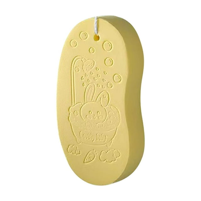 Esponja Exfoliante para Niños | Herramienta para Frotar Barro para Bebés | Toalla de Baño Exfoliante | Esponja Quitamanchas | Reutilizable y Suave | Ideal para Adultos | Práctico Cordón | Incluye 1 E