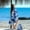 Blue, variant on 2 in 1 Packable Towel Bag - Summer Tropical Beach Blanket Backpack Green Travel Picnic Towel for Family Holiday Camping