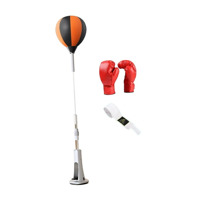 Almencla Balle de Réaction de Boxe Sac de Frappe de Boxe Ajustable pour Exercice Mma Entraînement pour Enfants avec Gants