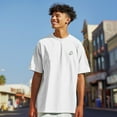 thumbnail image 2 of Dalix Ghost Heavyweight Pigment Dye Tee Short Sleeve Cotton Shirt Mens in White XS X-Small, 2 of 4