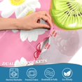 thumbnail image 3 of Yayeee Kitchen Curtains Tier Pair Light Filtering 27"x36" Rod Pocket Short Cafe Window Panel, Floral Raspberries, 3 of 7