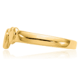 thumbnail image 3 of 14K Solid Yellow Gold Adjoining Heart Ring Love Band, 3 of 8