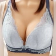 thumbnail image 2 of AINIYS Secure Fit Bra for Women Wireless Front Closure Thin Fabric Bralettes Soft Cup Bra Floral Lace Bralette Maternity Nursing Bra Breathable Everyday Bras Gray 36/80, 2 of 5