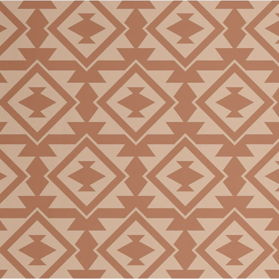 S4sassy Self-Stick Decorative Boho Wallpaper, Diamond Tribal Print Wall Paper, Vinyl Waterproof Contact Paper, Brown, 25"x120" Removable Renter Friendly Wall Covering For Bedroom, Dining room