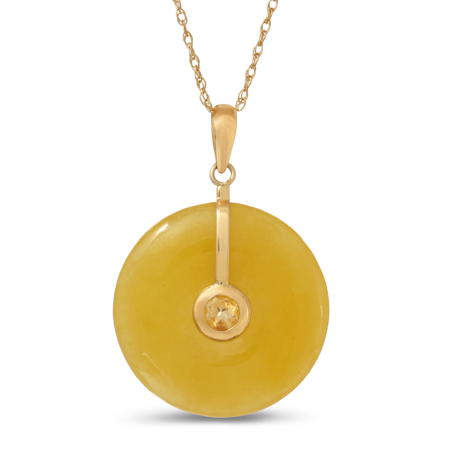 yellow jade necklace
