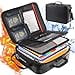 thumbnail image 3 of ROLOWAY Fireproof Document Bag with Lock (17 x 11.8 x 5 inch), Fireproof Document Safe, Fireproof Bag for Documents Organizer, Fireproof Document Box for Important Document Storage (Black), 3 of 4