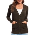 thumbnail image 4 of Urban CoCo Women's Button Down Lightweight Knit Cardigan Sweater with Pockets, 4 of 7