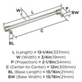 thumbnail image 6 of Amerock Faircrest 12 inch (305mm) Center-to-Center Satin Nickel Appliance Pull, 6 of 7