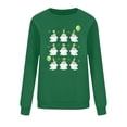 thumbnail image 3 of Uootdi Hauts pour Femmes Manches Longues Col Rond Imprimé Graphique Fête de la Saint-Patrick Festivals Sorties Week-Ends Chandails en Molleton Confortables Cadeau, 3 of 6