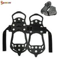 thumbnail image 2 of Spencer Ice Grips Traction Cleats Grippers Non-Slip Over Shoe Boot Rubber Spikes Crampons - Size XL, 2 of 9