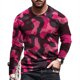 thumbnail image 2 of Blusa superior de camisa de manga larga con estampado de ocio de negocios de impresión 3D de primavera para hombres Pompotops oipoqjl8264, 2 of 5