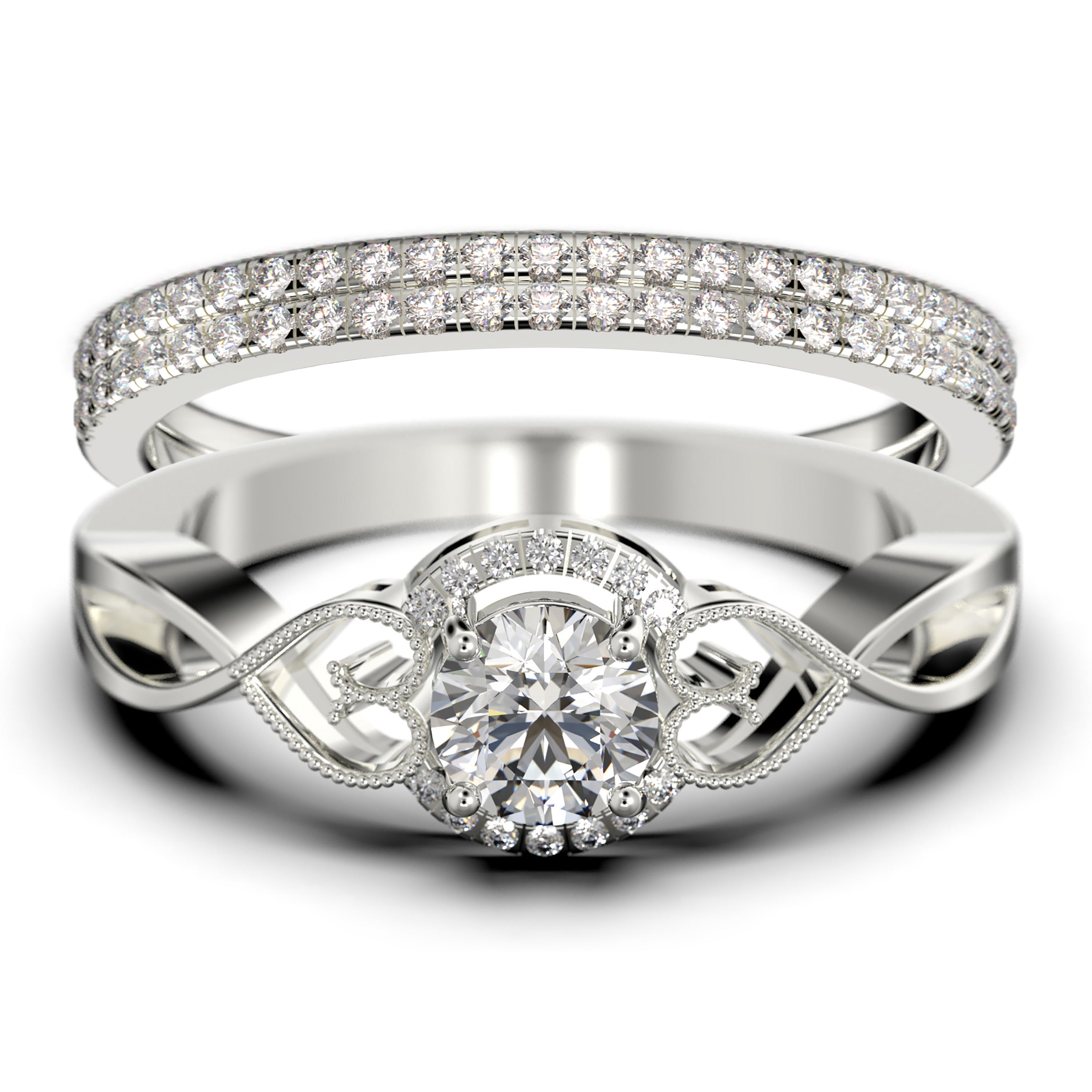 men 2.25 carat d vvs1 diamond engagement wedding ring gents 14k white gold over 
