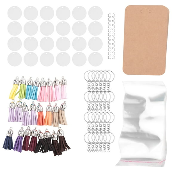 144 PCS Acrylic Keychain Blank Set,Key Chain for Vinyl Key Come