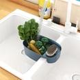 thumbnail image 3 of Monstrate Kitchen Drain Basket Hanging Filter with Rack Tool Storage Strainer Saddle-shaped Drainage Holes Separation Sponge Wet Dry Trays Juegos de accesorios de baño 21x13.5x7cm, 3 of 6