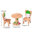 thumbnail image 3 of Guardoinrt 3Pcs Miniature Layout Props Table Chair Toy House Micro Landscape Figure Decoration Home Succulents Accessories, 3 of 6