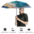 thumbnail image 4 of Marble Pattern Three-Fold Automatic Umbrella Compact PG Fabric for Rain and Sun Protection, 4 of 6