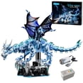 thumbnail image 1 of Set de bloques de construcción Dragón de Hielo Oscuro Myth Qholve con motor, 1 of 7