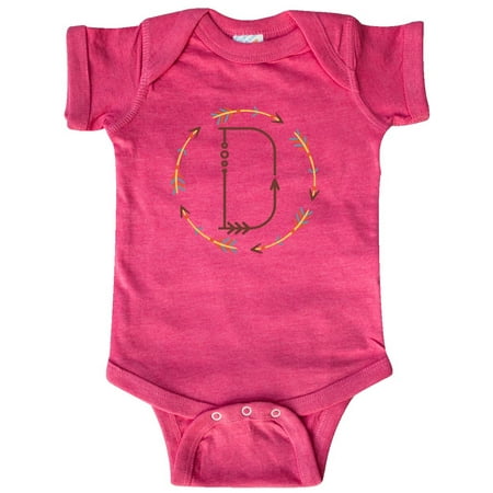 

Inktastic D Monogram Letter Tribal Wreath Gift Baby Boy or Baby Girl Bodysuit