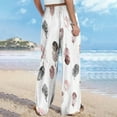 thumbnail image 4 of QATAINLAV Women's Baggy Flowy Wide Leg Palazzo Pants Trendy Boho Floral Print Summer Beach Pants Casual Lounge Trousers Vacation Outfits Multicolor XXL, 4 of 7