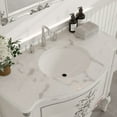 thumbnail image 5 of Eviva Monaco 37"W x 22"D Ivory Bathroom Vanity with White Carrara Marble Countertop and Undermount Porcelain Sink, 5 of 11