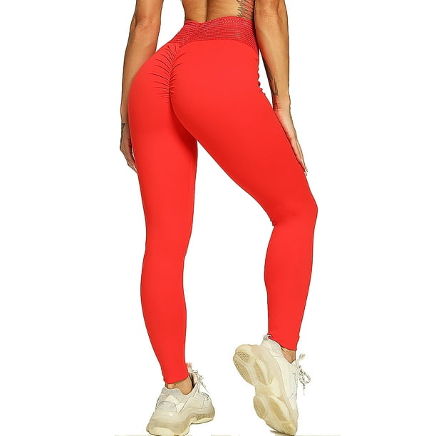 SEASUM Women's Yoga Leggings Mesh High Waist Butt Lift Workout Active