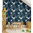 thumbnail image 3 of S4Sassy Bear and Tree Wallpaper - Blue Wall Covering, 25" x 360" Self-Adhesive Textured Vinyl Walls Paper, Wall Wrap, Easy DIY Wall Covering For Kids Bedroom, Kids room wall decor, Playroom Wallpaper, 3 of 9