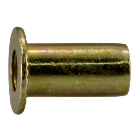 

4mm-0.7 x 2mm Zinc Plated Steel Coarse Thread Blind Nut Inserts (10 pcs.)