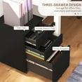 thumbnail image 4 of Vinsetto Steel File Cabinet with Lock Hanging Bar for Letter A4 Legal Size, 4 of 10
