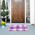 thumbnail image 5 of Yayeee Doormat for Indoor Entrance 32" x 20" Non Slippery Floor Rug, Purple and White Pattern, 5 of 8