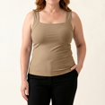 thumbnail image 3 of Womens Built in Bra Tank Tops Wide Strap Workout Crop Tops Padded Casual Athletic Camisole Soft Lightweight Breathable Yoga Activewear Daily Travel Outfits, 3 of 6