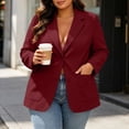 thumbnail image 6 of Admvng Blazer Jacket for Women Plus Size Long Sleeve Pocket Lightweight Office Business Work Suit Coat, 6 of 6