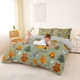 thumbnail image 3 of Catabedysis Watercolor Camping Bedding,Cartoon Cute Bear Print Duvet Cover Full For Boys,Multicolor,Light Gray Reversible,3-Piece,1 Duvet Cover and 2 Pillowcases, 3 of 6
