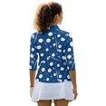 thumbnail image 3 of HUIACONG Golf Clubs & Balls Pattern Women's Golf Polo Shirts Quarter Zip Polyester Spandex Fabric with Breathable Tennis Top for Womens, 3 of 10