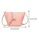 thumbnail image 3 of Bolso de cubo para mujer Bolsos casuales de cuero de PU Bolsos de hombro de viaje (Rosa), 3 of 4