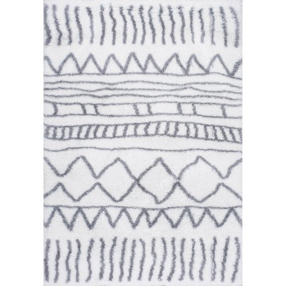 nuLOOM Renata Moroccan Shag Runner Rug, 2' 8" x 8', Gray