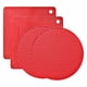 thumbnail image 1 of Naiovety Juego de alfombrillas para ollas de cocina seguras para alimentos, juego de alfombrillas para cocinar sin preocupaciones, silicona Mostrada rojo 8mm*2+6mm *2, 1 of 6