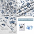 thumbnail image 4 of Blue Tropical Plant Blackout Curtains for Bedroom/Living Room, Thermal Insulated Kitchen Curtains, Summer Palm Trees Coastal Nautical Grommet Darkening Window Treatment Drapes 42"x63"x2, 4 of 8