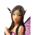 thumbnail image 3 of Ain’t It Nice Fairy Figurine Purple with Clear Wings and Patterned Socks Enjoying Nature Surrounded by Flowers Collectible Fairy Statue Fantasy Décor Sculpture, 4.5(L) X 2(W) X 4.5(H) Inches, 3 of 6