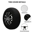 thumbnail image 2 of Logiee Celestial Stag Cosmic Glow Print Spare Tire Cover, Universal Wheel Protectors,Waterproof Dust-Proof UV Sun Wheel Tire Cover,Fit for SUV, RV, Travel Trailer, Truck-15 inch, 2 of 6