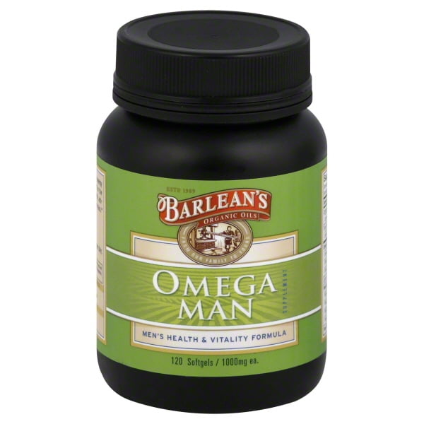 Barlean's Omega Man Men's Health & Vitality Formula 1000 mg. 120