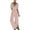 Pink, variant on Fesfesfes Jumpsuit for Women Solid Color V-Neck Romper Casual Broad Legs Chiffon Jumpsuit Body Suit