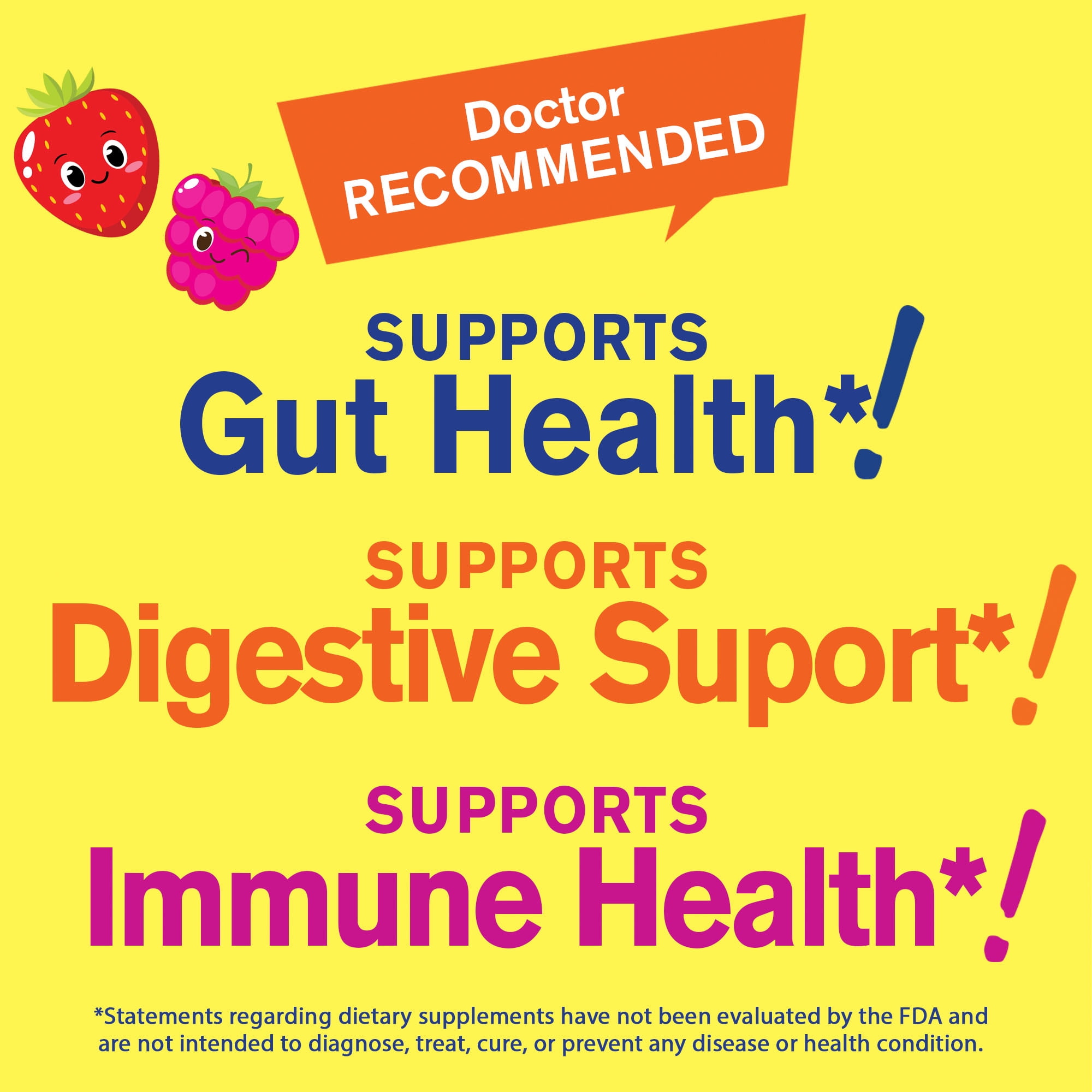 WellYeah Probiotics for Kids Gummies 2 Pack -10 Billion CFU -for Gut Health, Immune Health and Digestive Support -Berry Flavor Chewable Supplement -Vegetarian, Non GMO - 60 Gummies