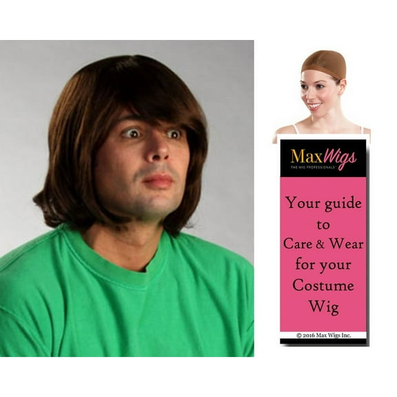 Shaggy Color Light Brown - Enigma Wigs Men's Shaggi Norville Rogers Cartoon Character Bundle with Wig Cap, MaxWigs Costume Wig Care Guide