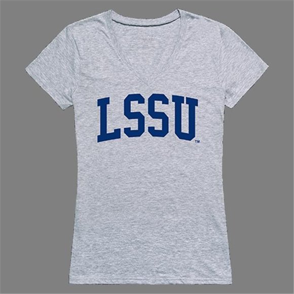 W Republic Products 501-325-HGY-03 Lake Superior State University Game Day Womens Tee, Heather Grey - Large