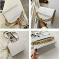 thumbnail image 6 of Trend Sling Chain PU Leather Shoulder bag Female Shoulder Bag Women Messenger Bag Crossbody Bags Rhombus chain bag BLACK, 6 of 8