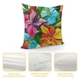 thumbnail image 4 of SHANXI Printed Colourful Flower Patterns Throw Pillow Covers Square Throw Pillow Decorative Super Soft  for Sofa Couch Bed  22x22in, 4 of 5