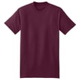 thumbnail image 5 of Hanes Men’s Beefy-T Heavyweight Cotton Crew Neck T-Shirt, Short Sleeve, Maroon, 1-Pack, S-3XL, 5 of 5